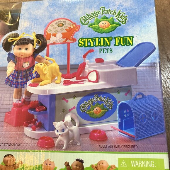 Vintage CABBAGE PATCH KIDS: PETS STYLIN FUN PLAYSET (MATTEL 1998). BRAND NEW NIB - Picture 6 of 16